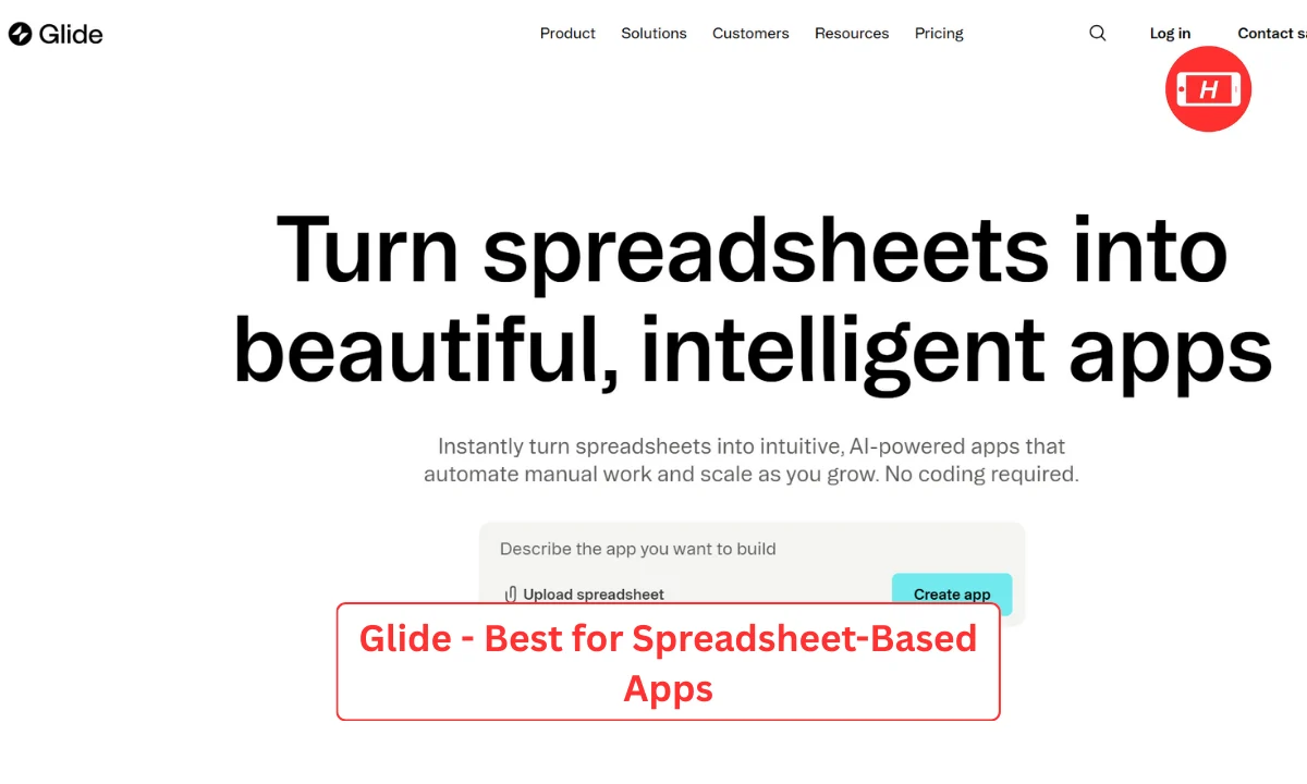 Glide - Best for Spreadsheet-Based Apps