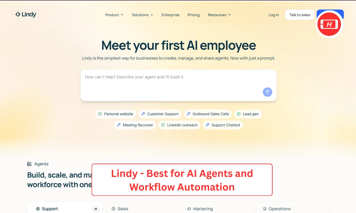 Lindy - Best for AI Agents and Workflow Automation